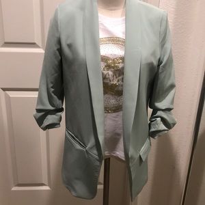 FOREVER 21 FOG GREEN BLAZER